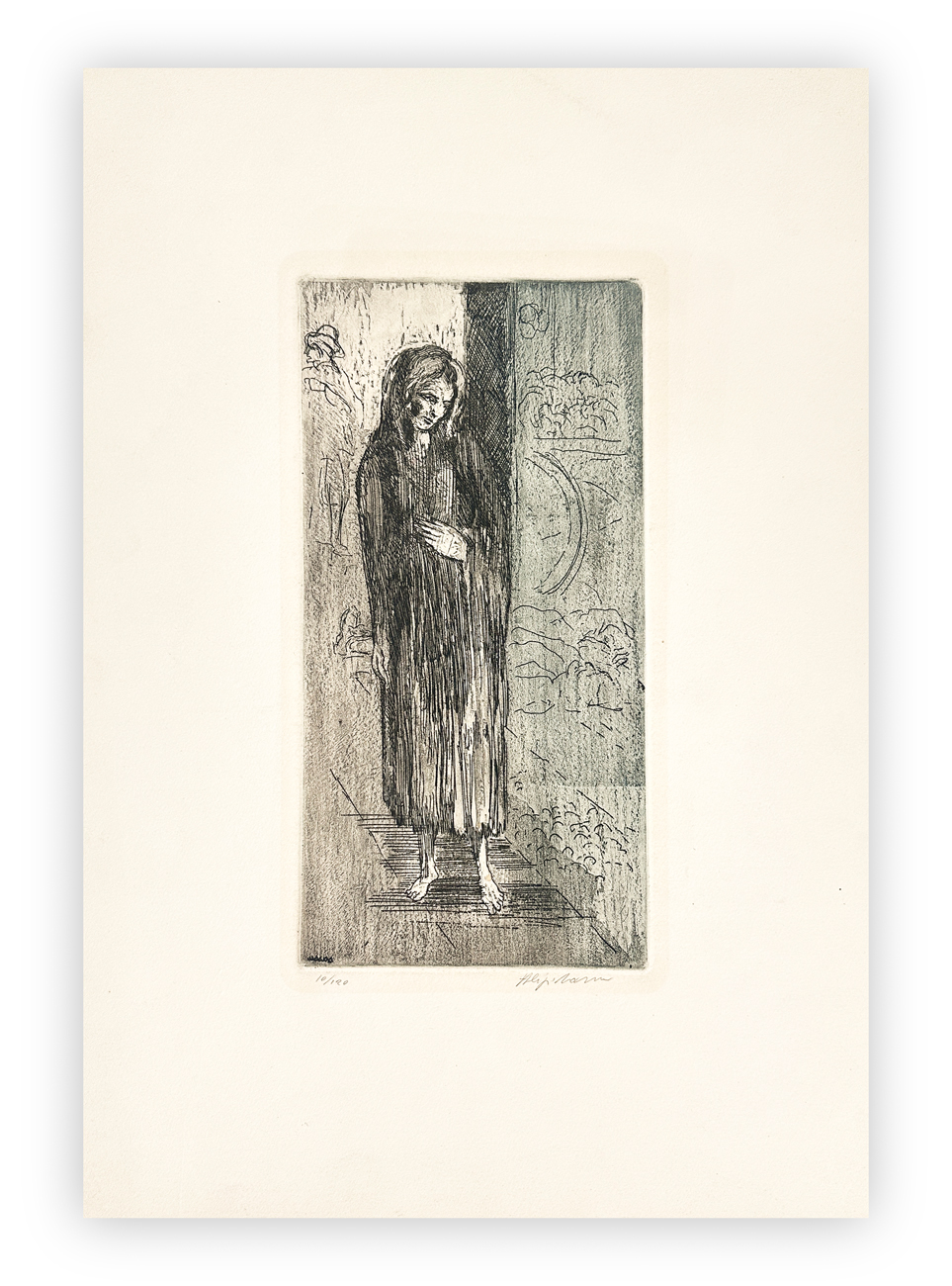 ALIGI SASSU (1912-2000) - Scendeva dalla soglia l'uno di quegli usci.., 1943