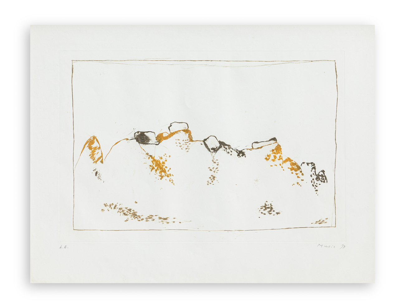 ANTON ZORAN MUSIC (1909-2005) - Paysage Italien, 1970 circa
