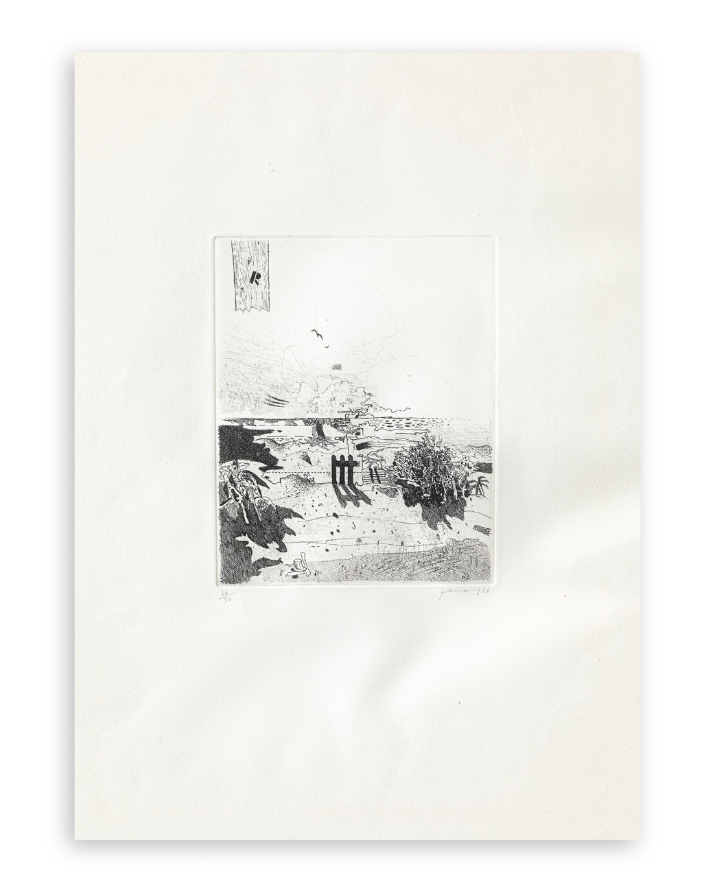 GIANFRANCO FERRONI (1927-2001) - Sul lago, 1966