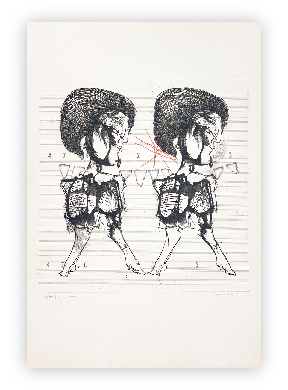 GIUSEPPE GUERRESCHI (1929-1985) - Festival, 1961