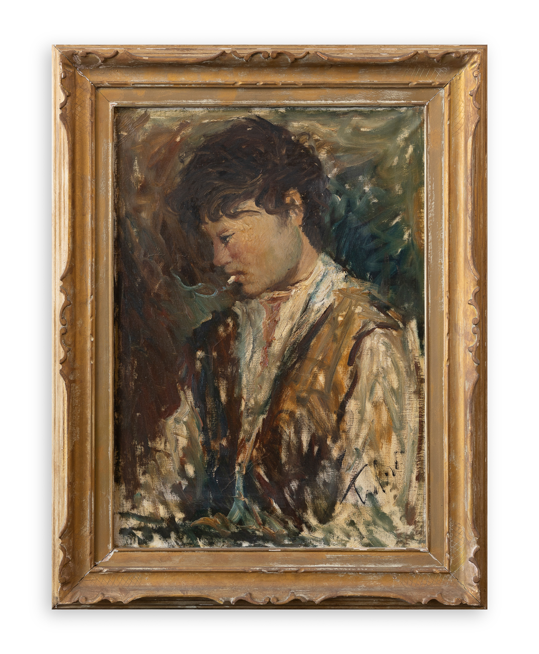 AUTORE INDECIFRATO - Senza Titolo (Figura che fuma)