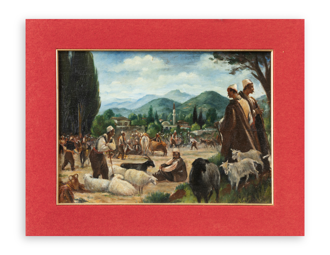 MARIO SORBELLI - Mercato di Elbassan (Albania), 1939