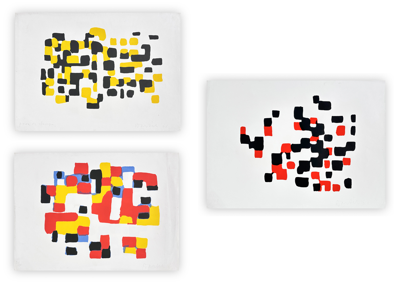 DARTEL (1930-2012) - Lotto unico di 3 litografie