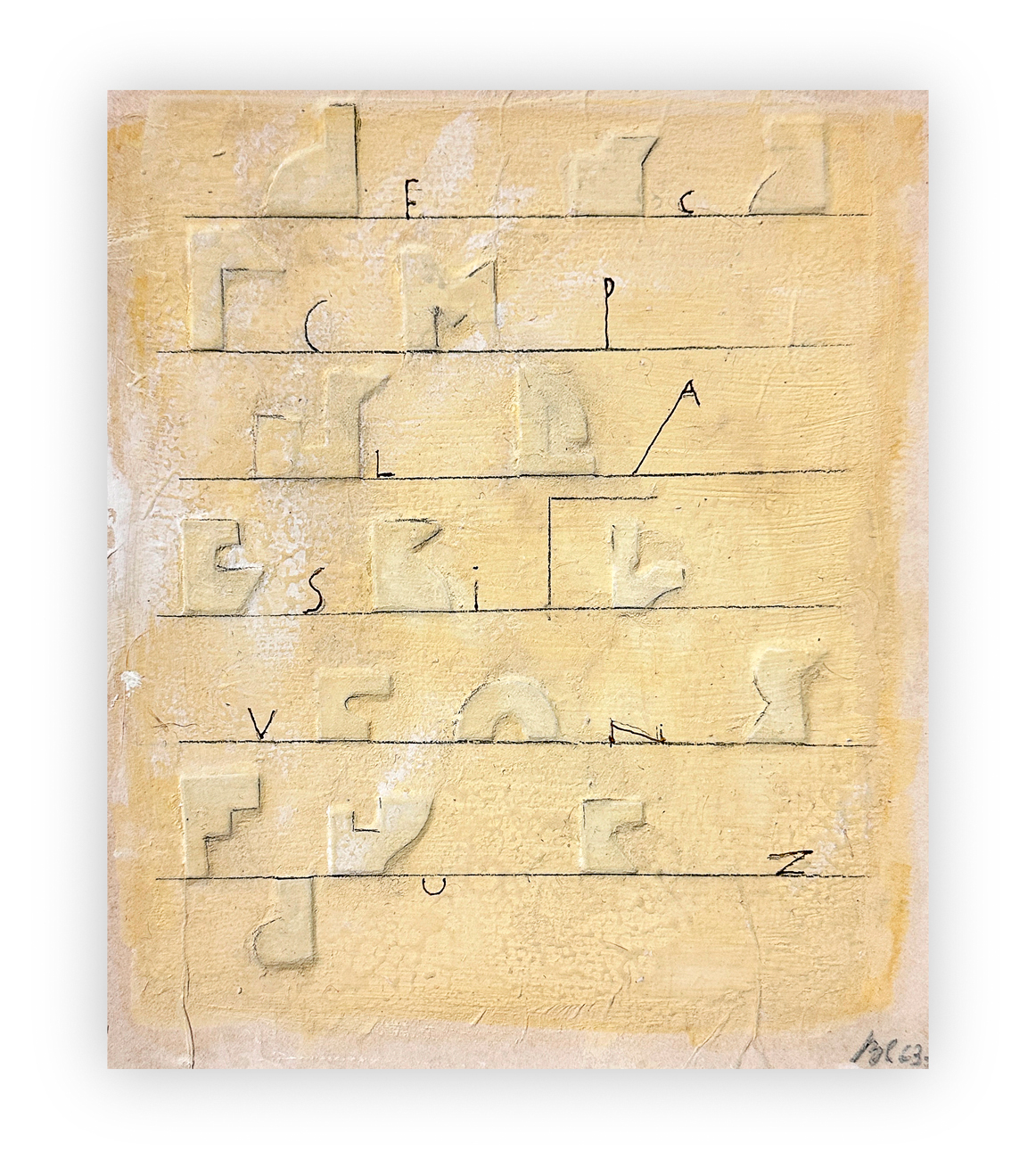 BRUNO CONTE (1939-2021) - Sub alfabeto, 1963