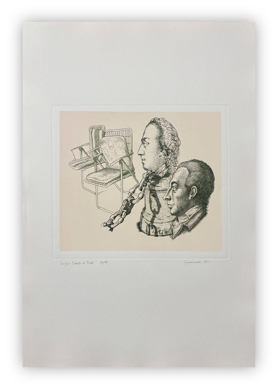 GIUSEPPE GUERRESCHI (1929-1985) - Doppio ritratto Füssli, 1981