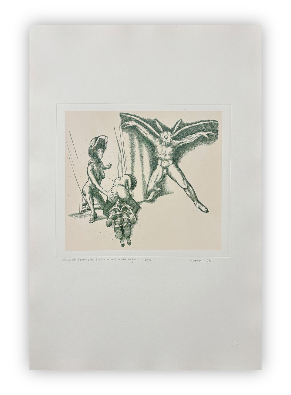 GIUSEPPE GUERRESCHI (1929-1985) - Elfo con testa d'insetto, 1981