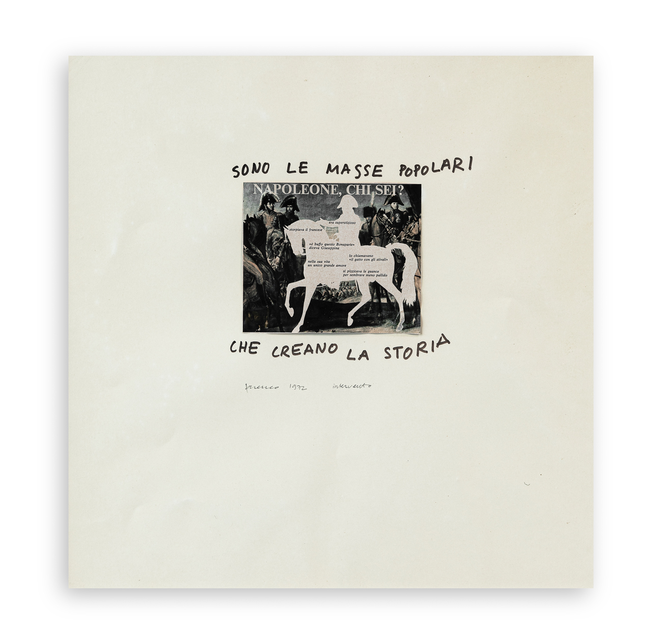 SARENCO (1945-2017) - Sono le masse popolari che creano la storia, 1972