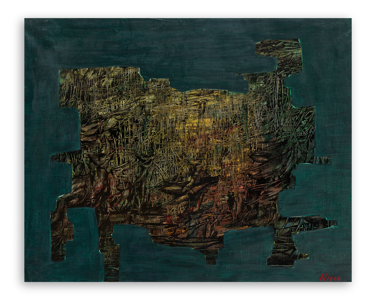 MARIO NIGRO (1917-1992) - Evocazione in giallo, 1959
