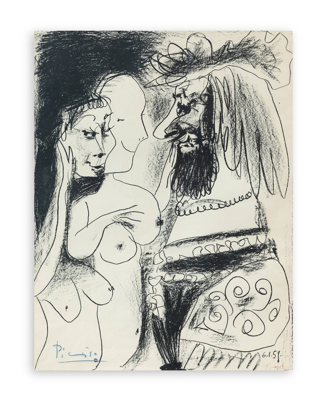 PABLO PICASSO (1881-1973) - Le vieux Roi, 1959
