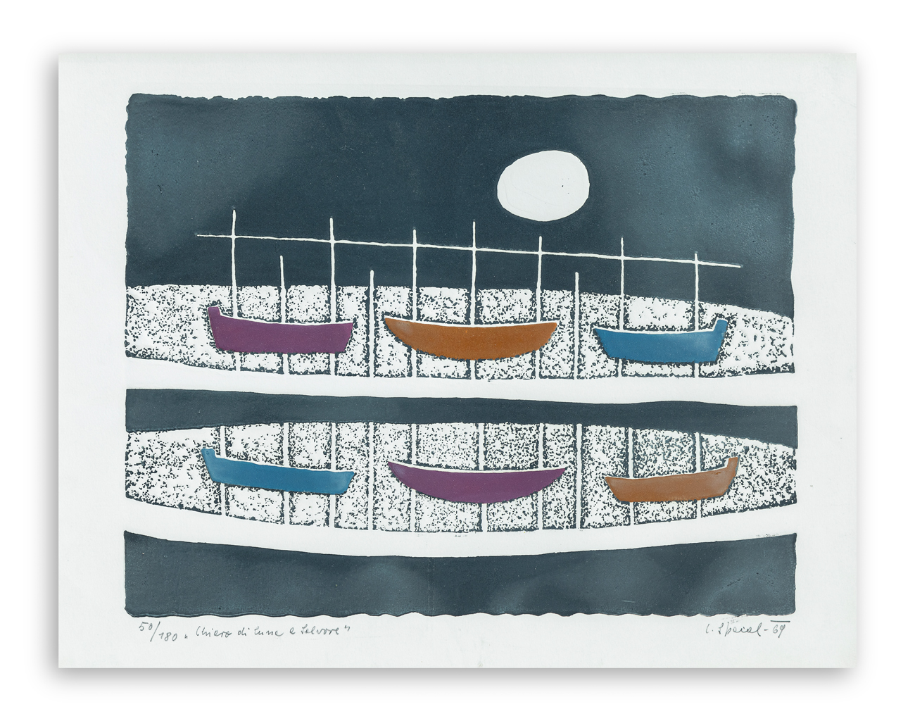 LUIGI SPACAL (1907-2000) - Chiaro di luna a Salvore, 1969