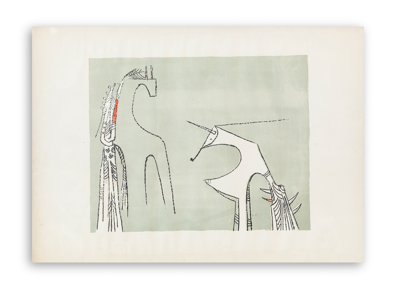 WIFREDO LAM (1902-1982) - Je te regarde, 1960