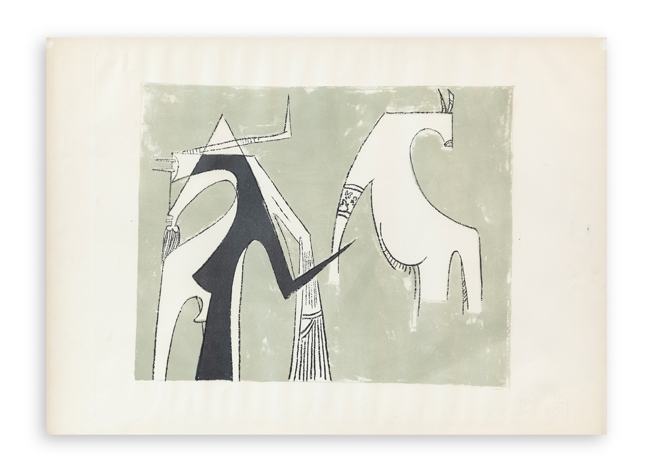 WIFREDO LAM (1902-1982) - L'indifférent, 1960