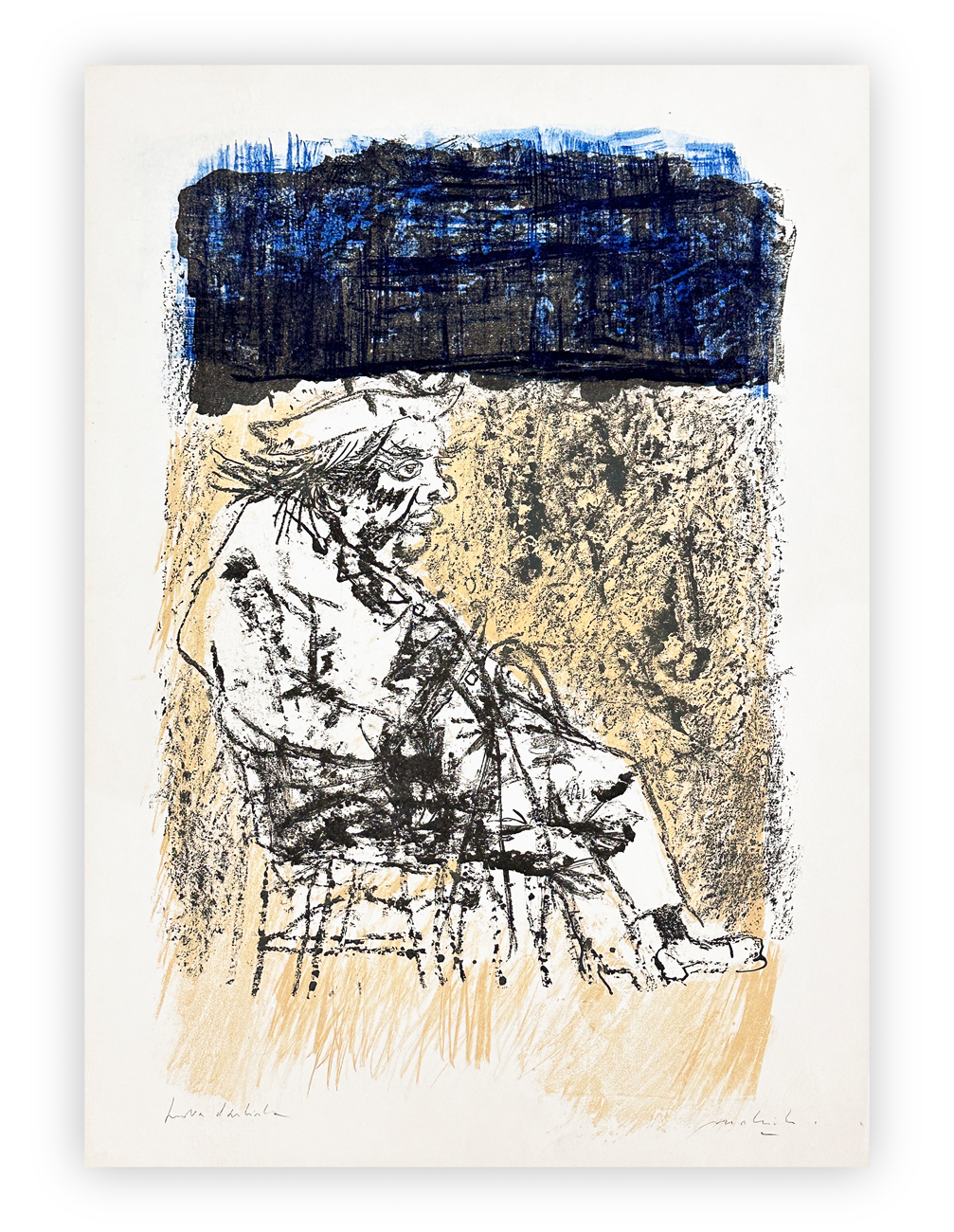 CARLO MATTIOLI (1911-1994) - Senza Titolo (Ritratto di Carrà)