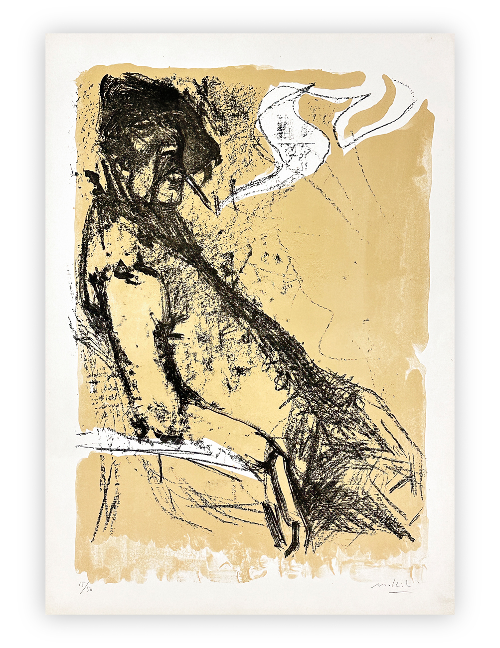 CARLO MATTIOLI (1911-1994) - Senza Titolo (Ritratto di Longhi)