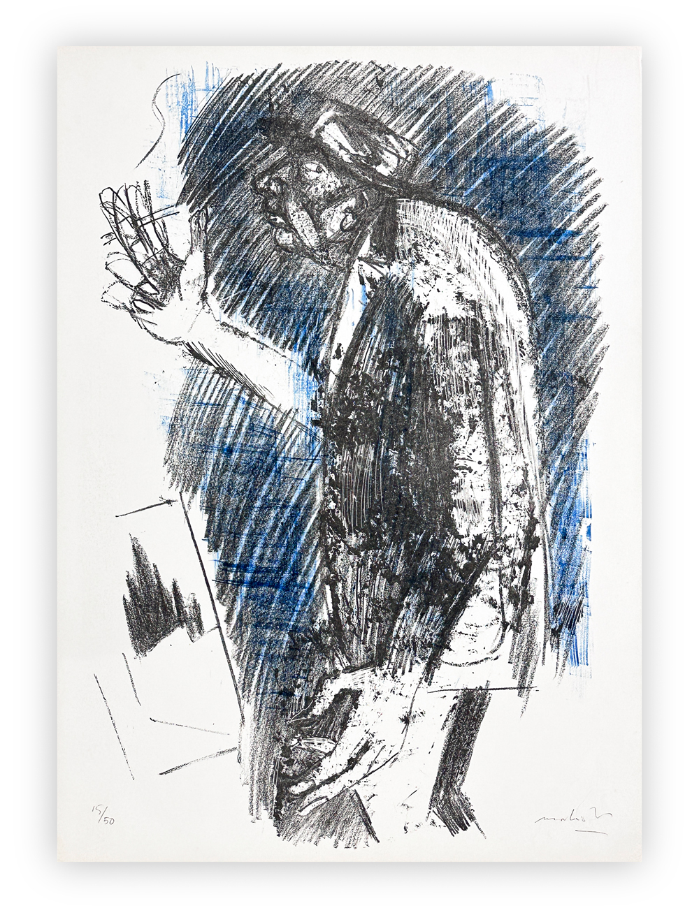 CARLO MATTIOLI (1911-1994) - Senza Titolo (Ritratto di Rosai)
