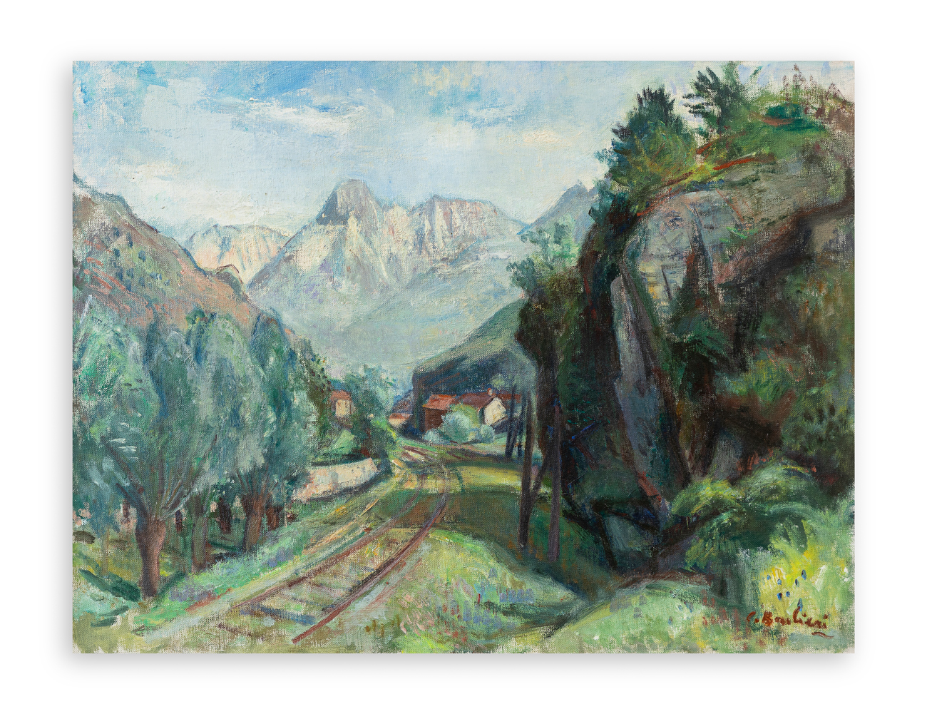 CONTARDO BARBIERI (1900-1966) - Il Badile da Breno, 1959 circa