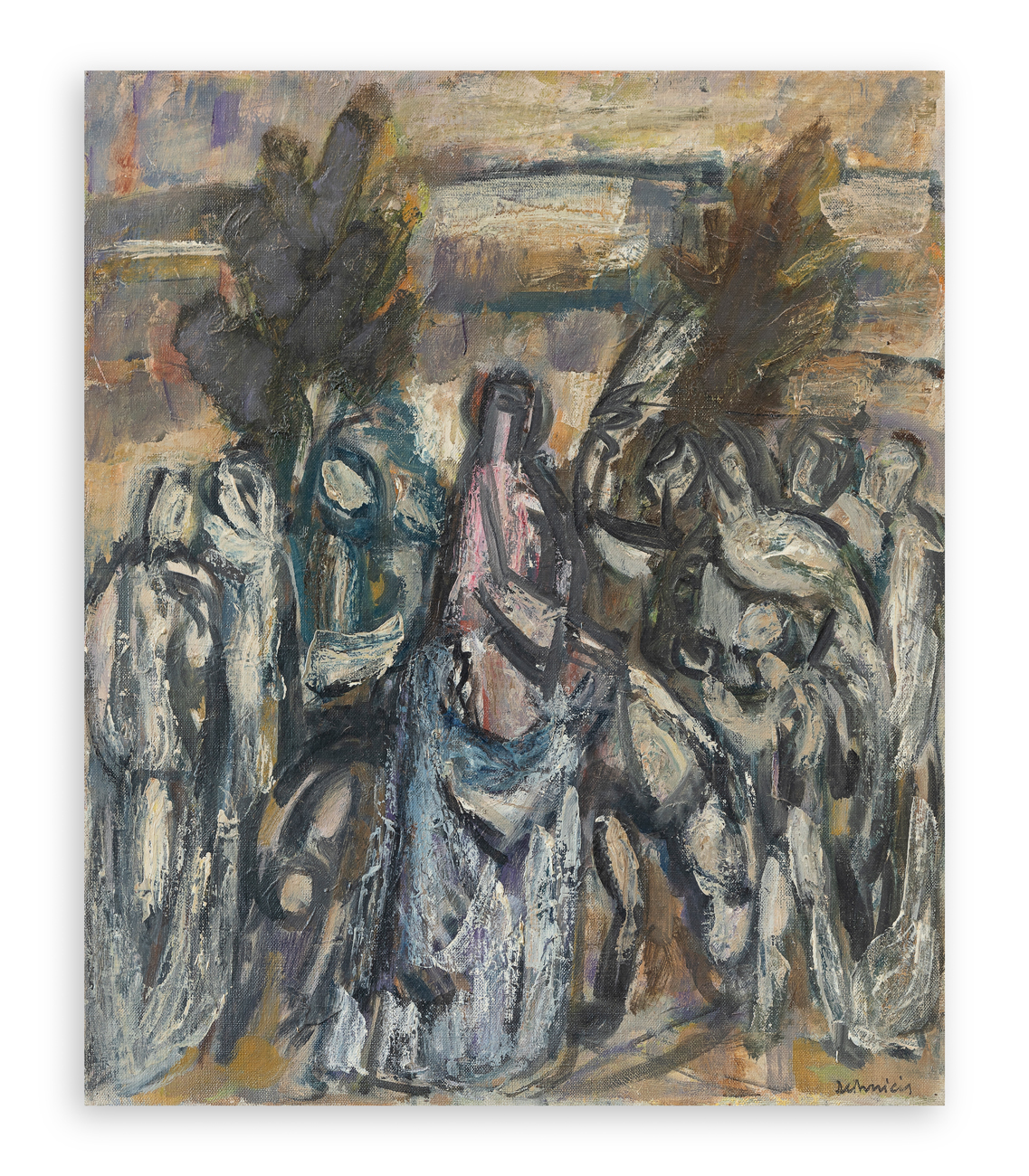 CRISTOFORO DE AMICIS (1902-1987) - Domenica delle Palme. Bozzetto, 1961