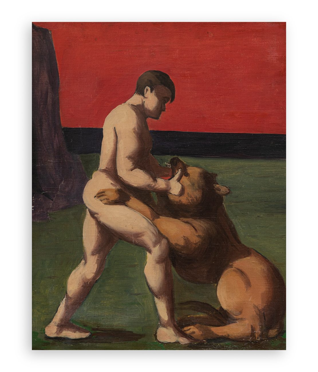 POMPEO BORRA (1898-1973) - Lottatore, 1944