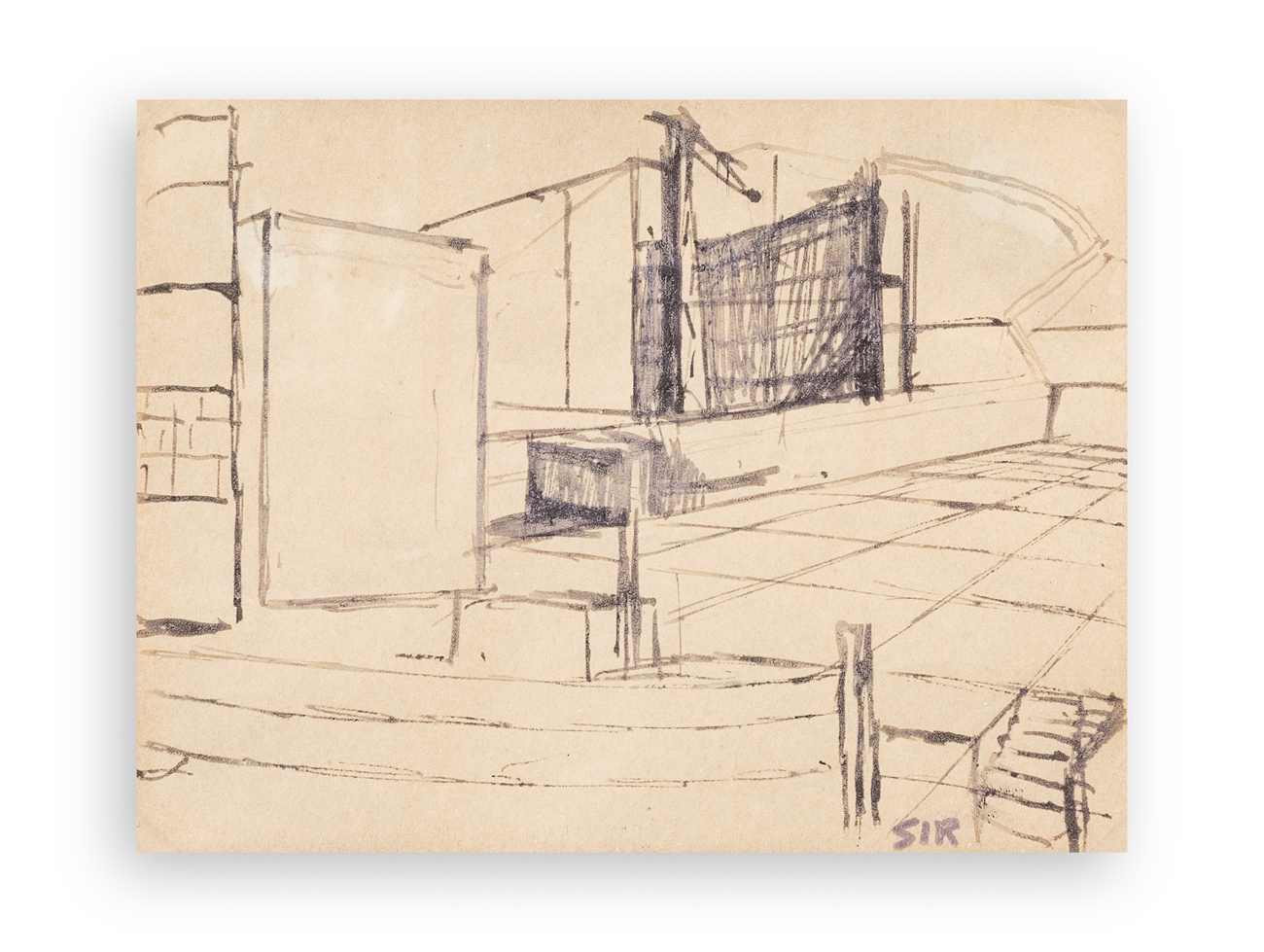 MARIO SIRONI (1885-1961) - Paesaggio urbano, 1921 circa