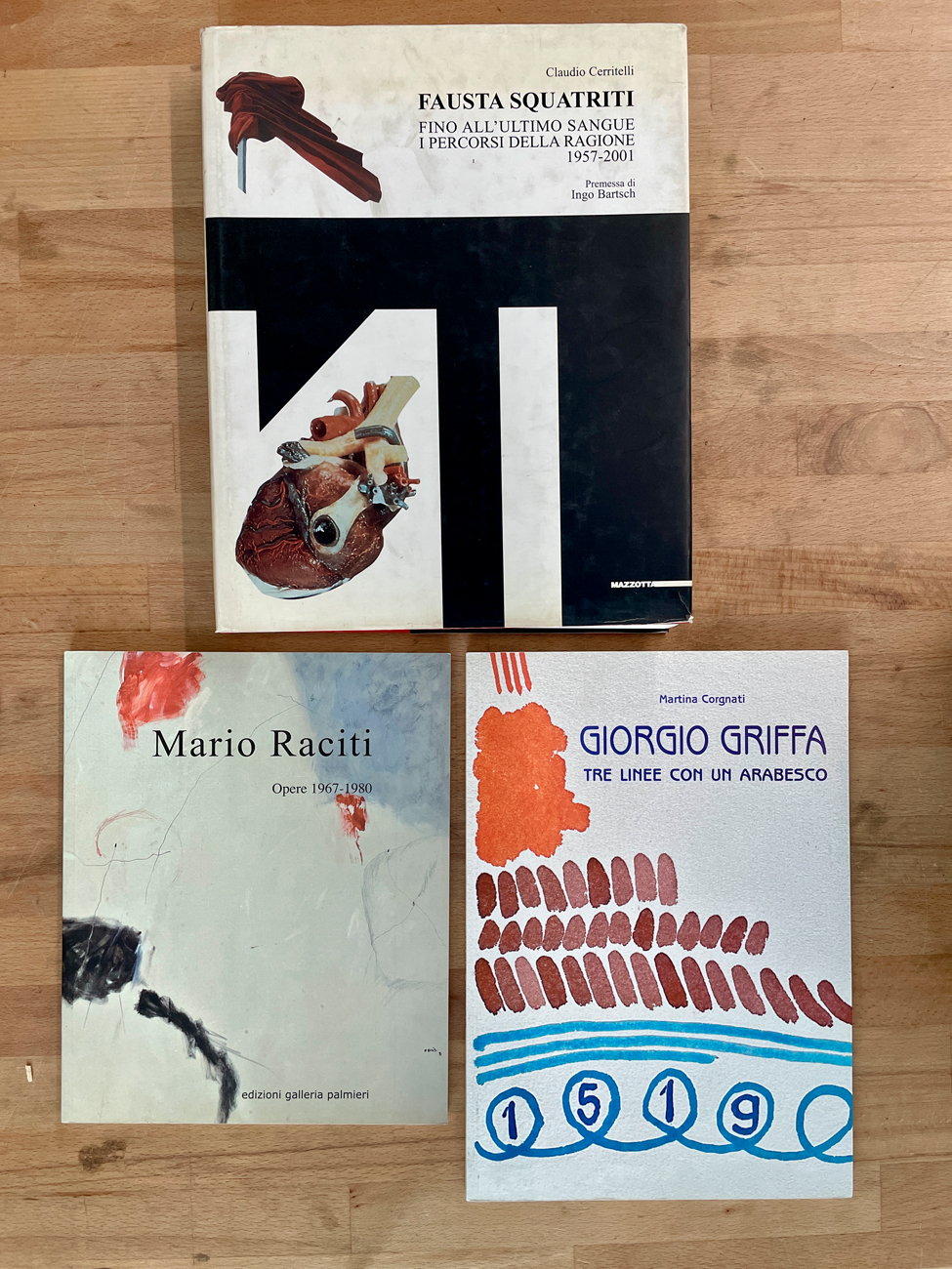 FAUSTA SQUATRITI, MARIO RACITI E GIORGIO GRIFFA - Lotto unico di 3 cataloghi
