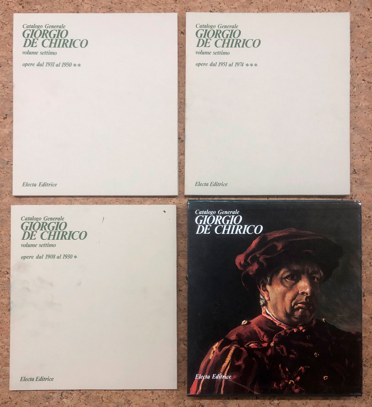 GIORGIO DE CHIRICO - Lotto unico di 3 tomi del catalogo generale