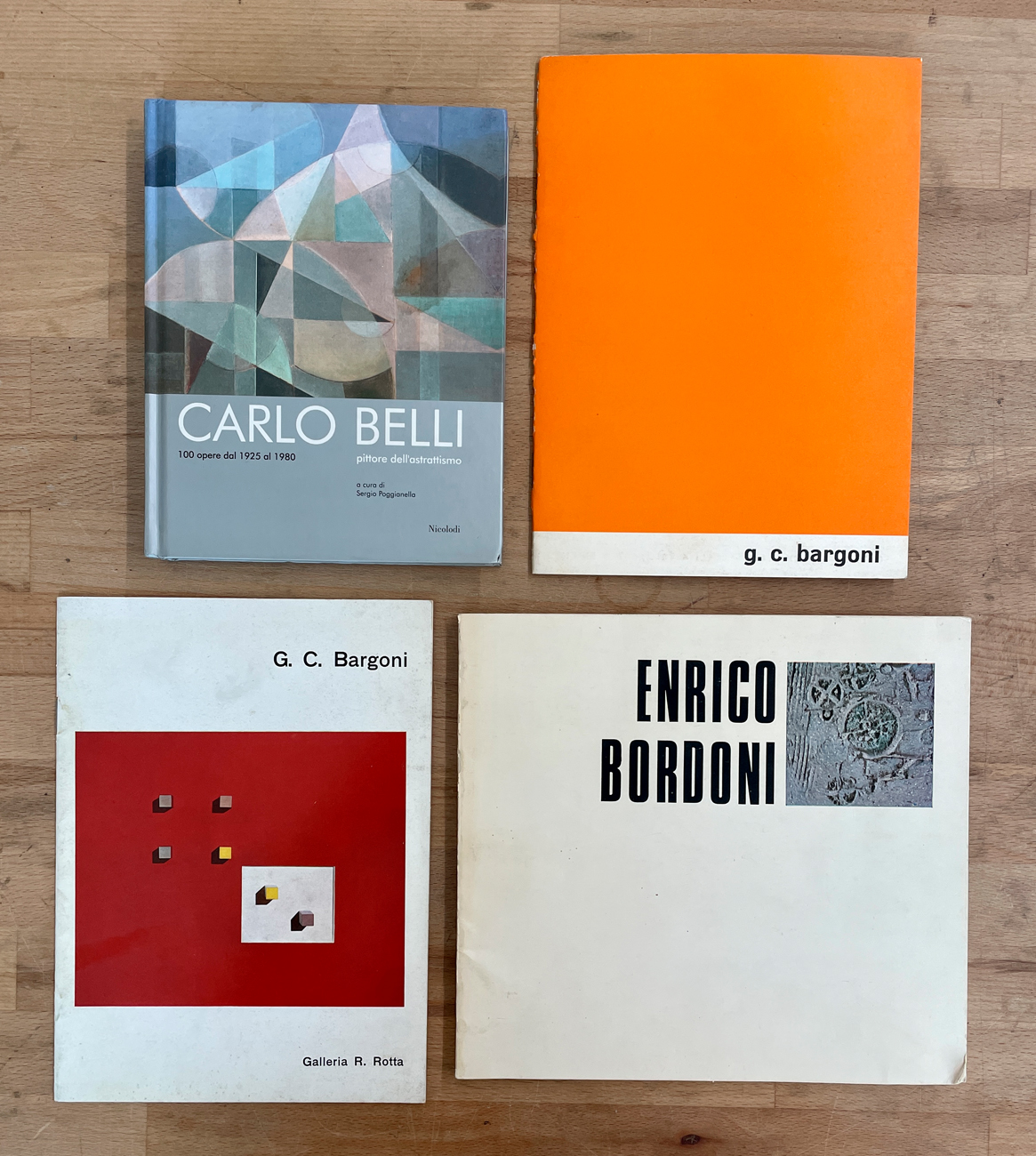 CARLO BELLI, G. C. BARGONI ED ENRICO BORDONI - Lotto unico di 4 cataloghi