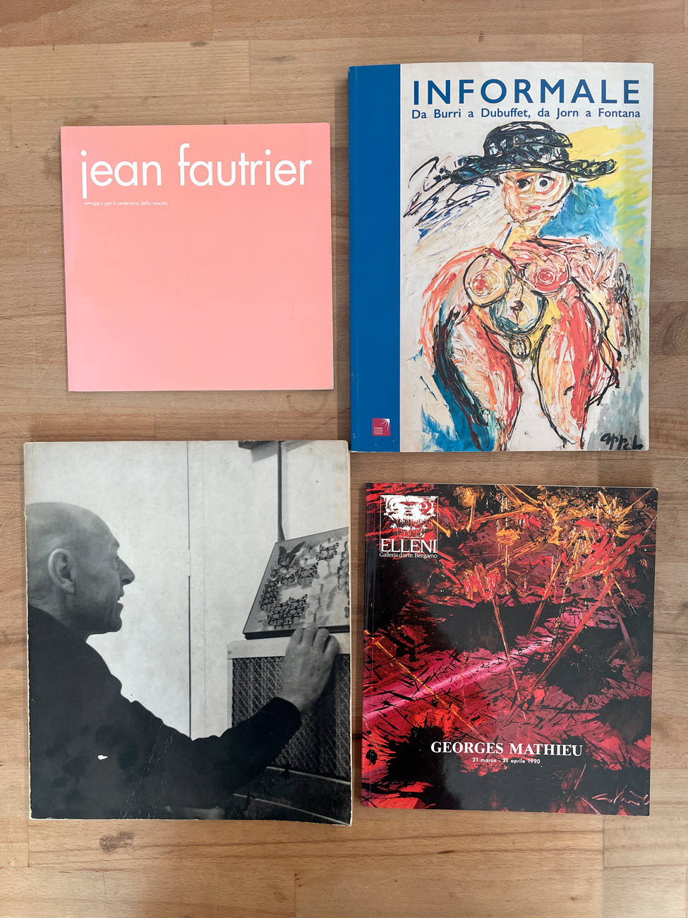 JEAN FAUTRIER, GEORGES MATHIEU E JEAN DUBUFFET - Lotto unico di 4 cataloghi