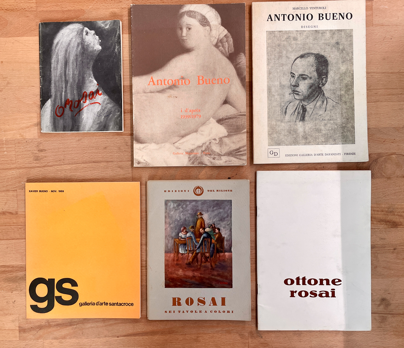 OTTONE ROSAI, ANTONIO E XAVIER BUENO - Lotto unico di 6 cataloghi