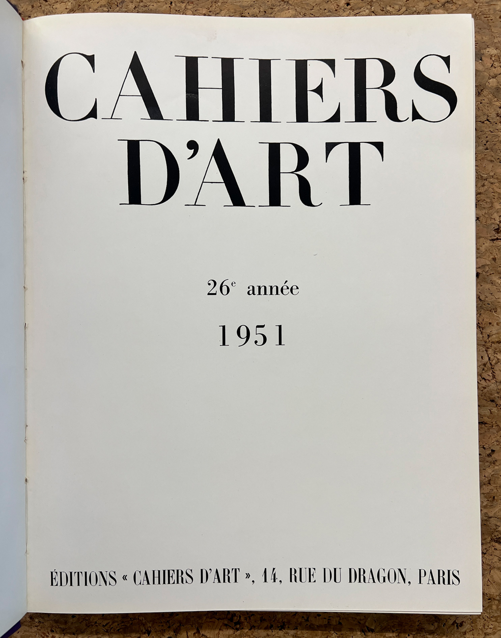 CAHIERS D'ART - REVUE DE L'AVANT-GARDE ARTISTIQUE - Annata completa, 1952