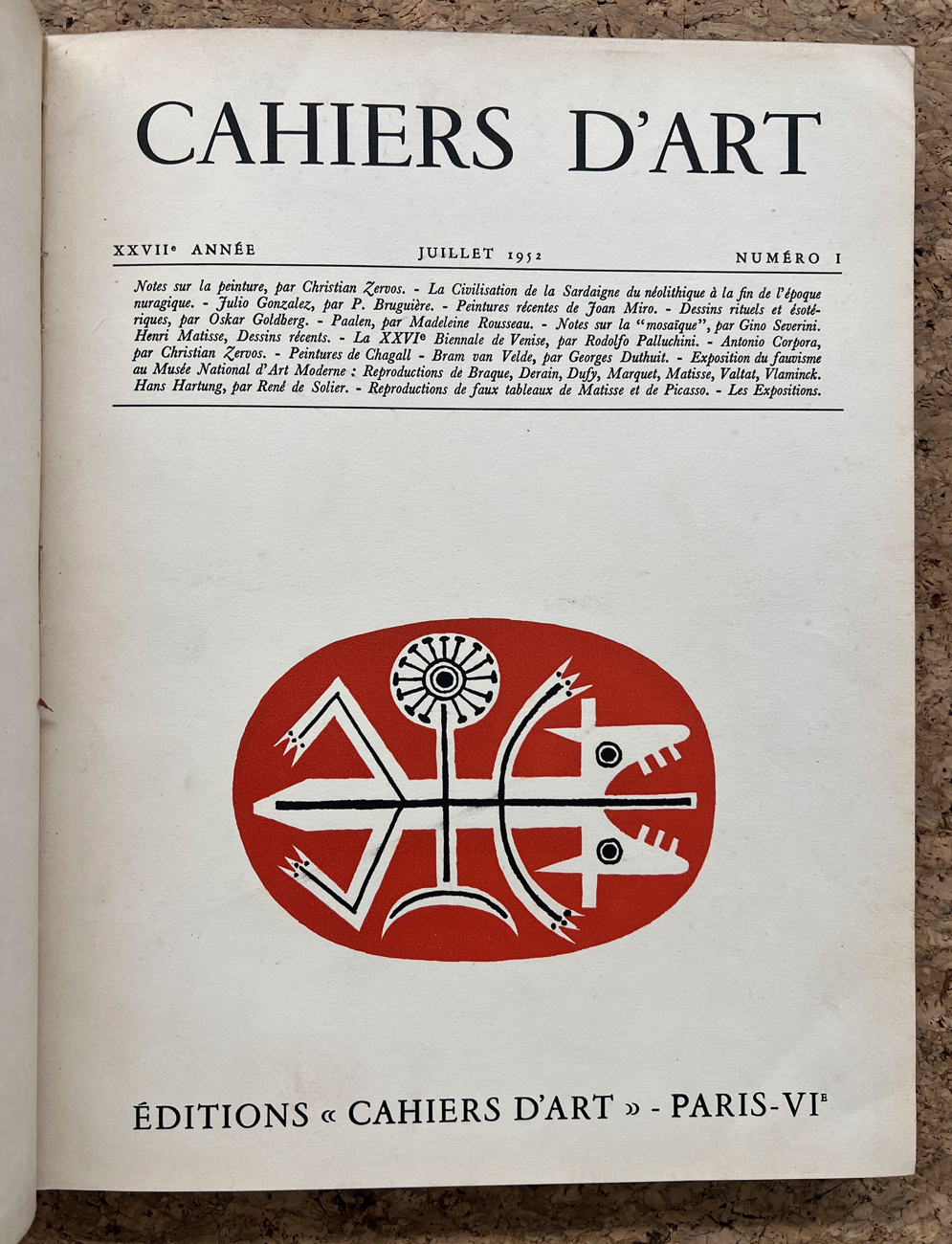 CAHIERS D'ART - REVUE DE L'AVANT-GARDE ARTISTIQUE - Annata completa, 1938