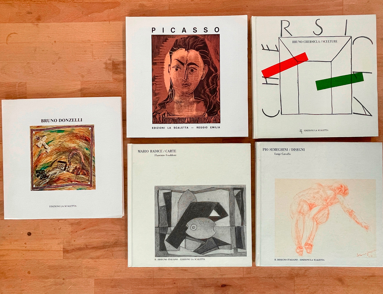 GALLERIA LA SCALETTA, REGGIO EMILIA (DONZELLI, PICASSO, RADICE, CHERSICLA, SEMEGHINI) - Lotto unico di 5 cataloghi