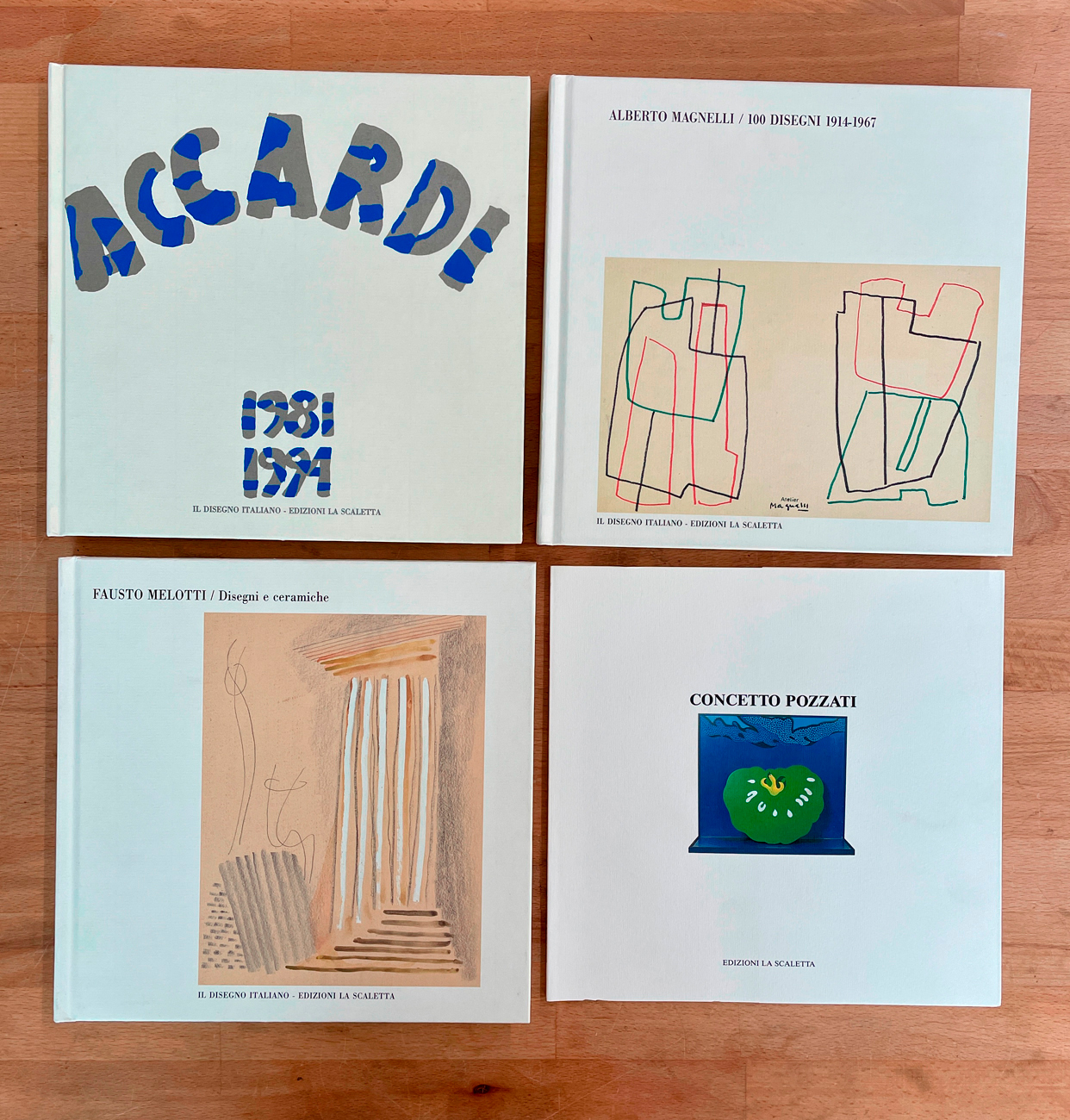 CARLA ACCARDI, CONCETTO POZZATI, FAUSTO MELOTTI E ALBERTO MAGNELLI - Lotto unico di 4 cataloghi