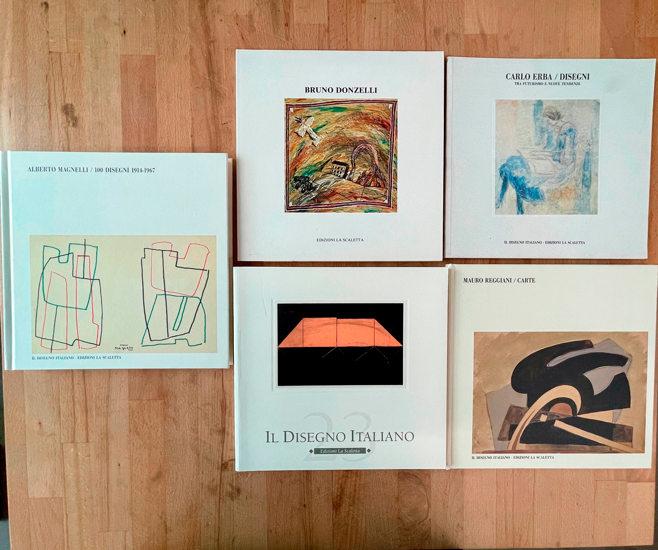 GALLERIA LA SCALETTA, REGGIO EMILIA (DONZELLI, ERBA, MAGNELLI, REGGIANI, IL DISEGNO ITALIANO) - Lotto unico di 5 cataloghi