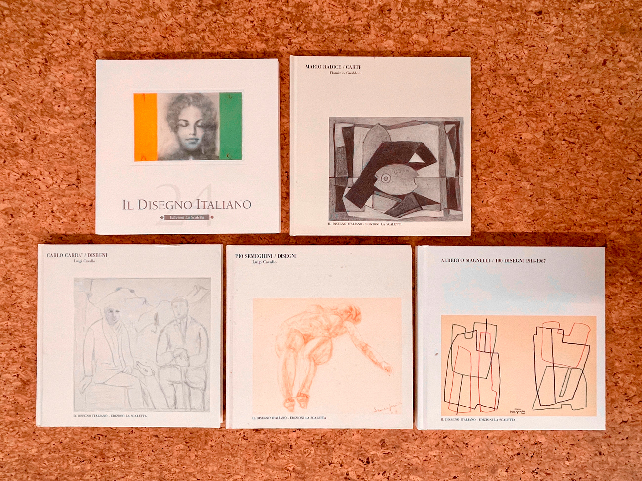 GALLERIA LA SCALETTA, REGGIO EMILIA  (SEMEGHINI, MAGNELLI, CARRÀ, RADICE, DISEGNO ITALIANO) - Lotto unico di 5 cataloghi