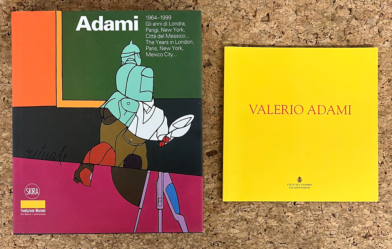 VALERIO ADAMI - Lotto unico di 2 cataloghi