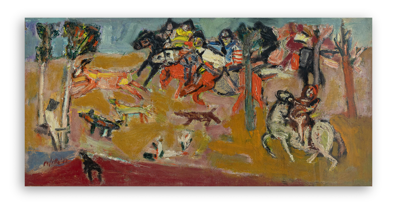GUIDO PAJETTA (1898-1987) - Senza Titolo (Scena di caccia), 1962