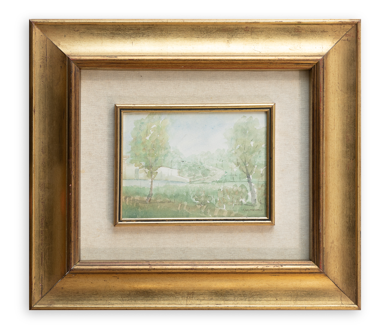 CARLO GUSMEROLI (1921) - Milano. Paesaggio alla Montagnetta
