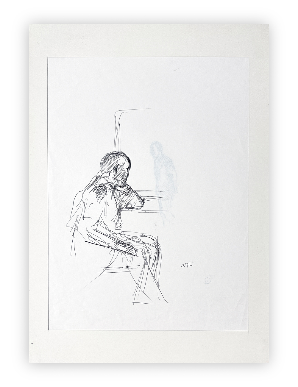 ALBERTO SUGHI (1928-2012) - Uomo Seduto In Nero, 2002