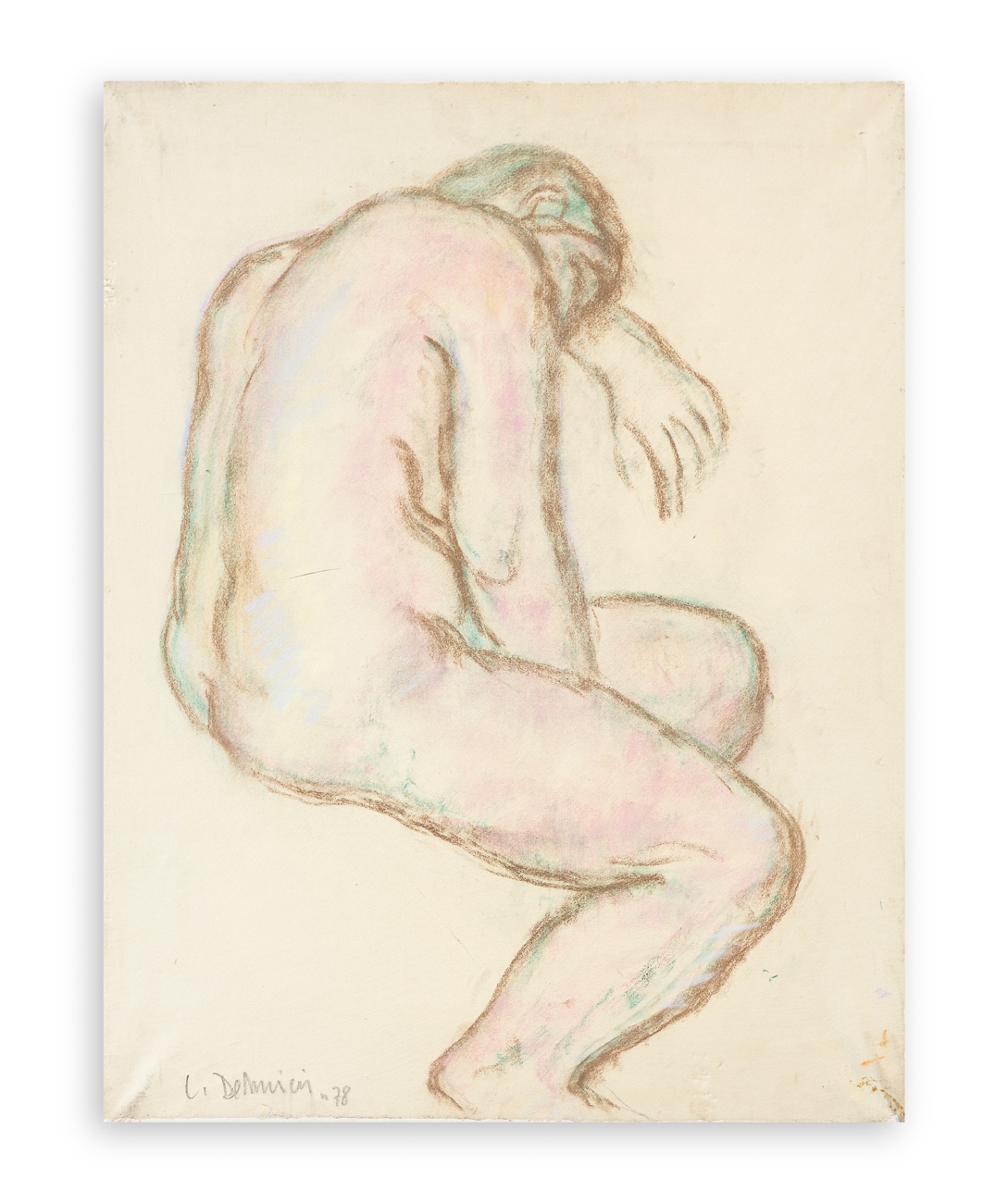 CRISTOFORO DE AMICIS (1902-1987) - Senza Titolo (Nudo di schiena), 1978