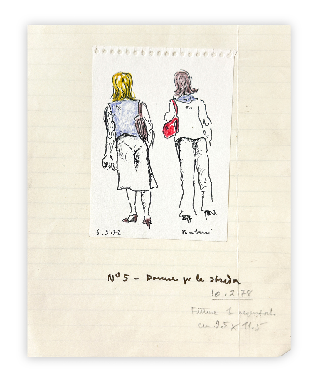 ORFEO TAMBURI (1910-1994) - Donne per la strada, 1972