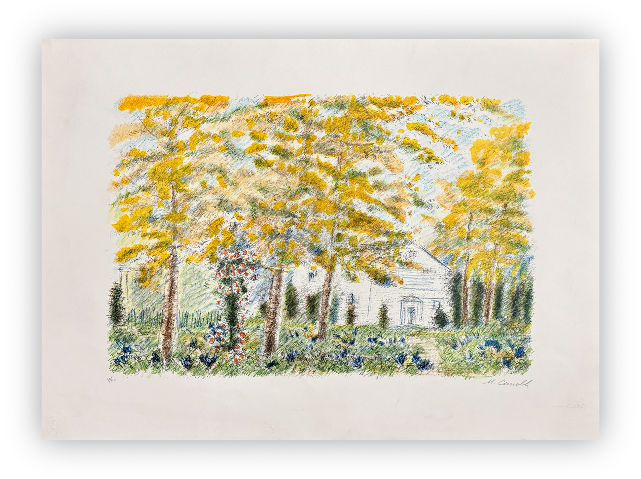 MICHELE CASCELLA (1892-1989) - Senza Titolo (Casa tra gli alberi)