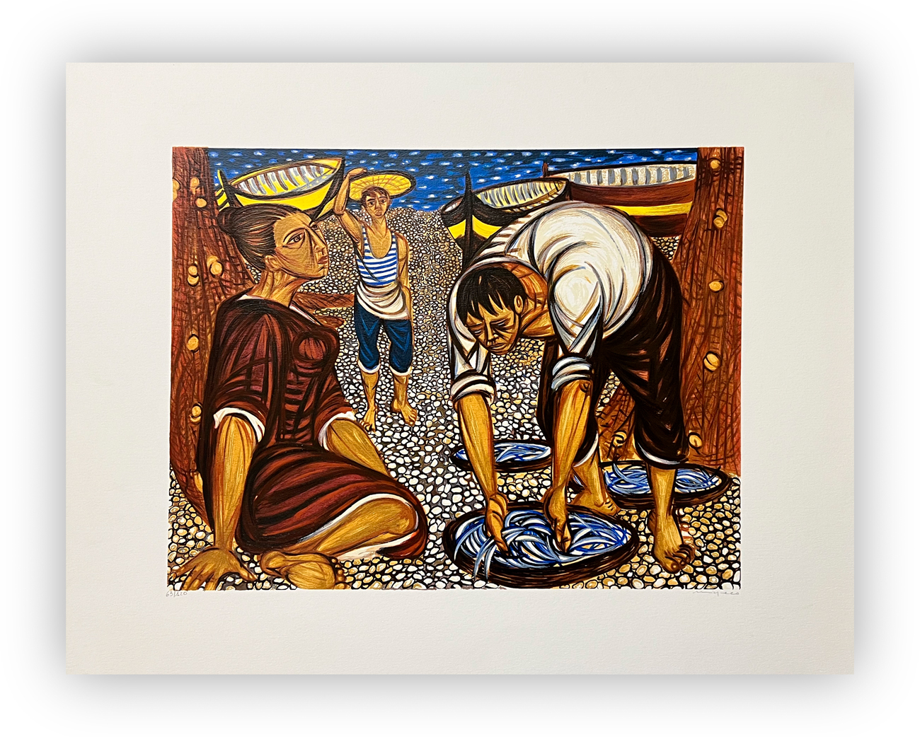 GIUSEPPE MIGNECO (1908-1997) - Senza Titolo (Pescatori)