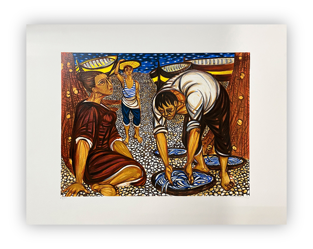 GIUSEPPE MIGNECO (1908-1997) - Senza Titolo (Pescatori)