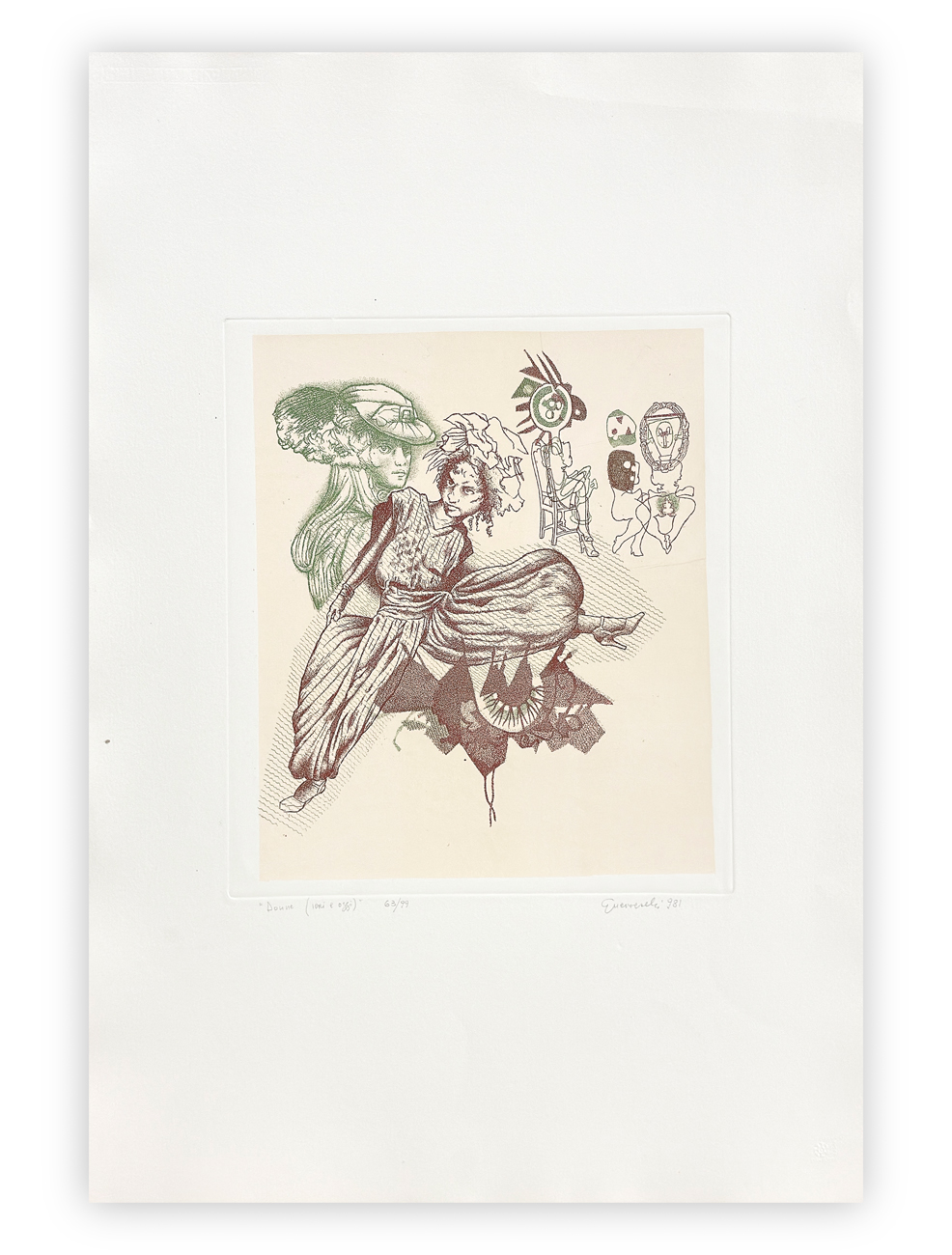 GIUSEPPE GUERRESCHI (1929-1985) - Donne, 1981