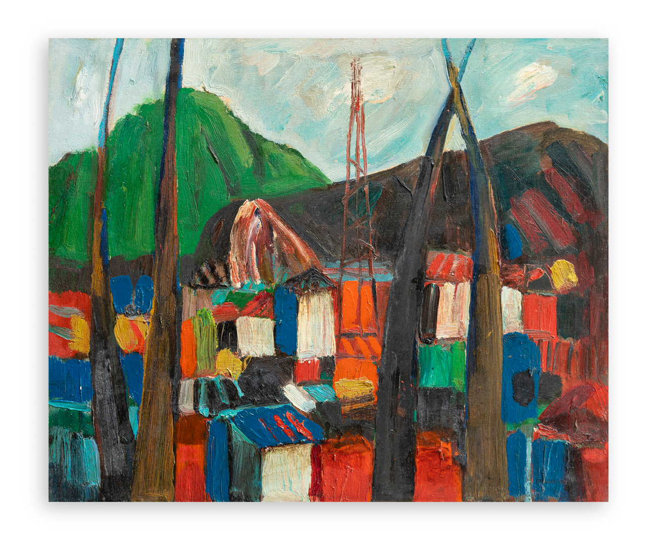 LEONARDO SPREAFICO (1907-1974) - Paesaggio in collina, 1971