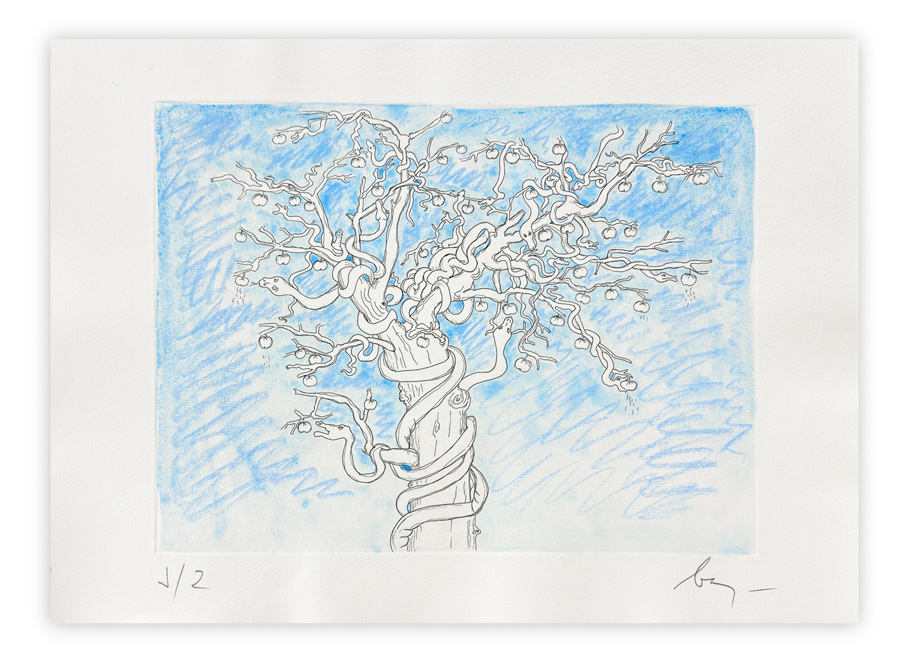 ENRICO BAJ (1927-2003) - Paradiso Perduto: una strana visione, 1986