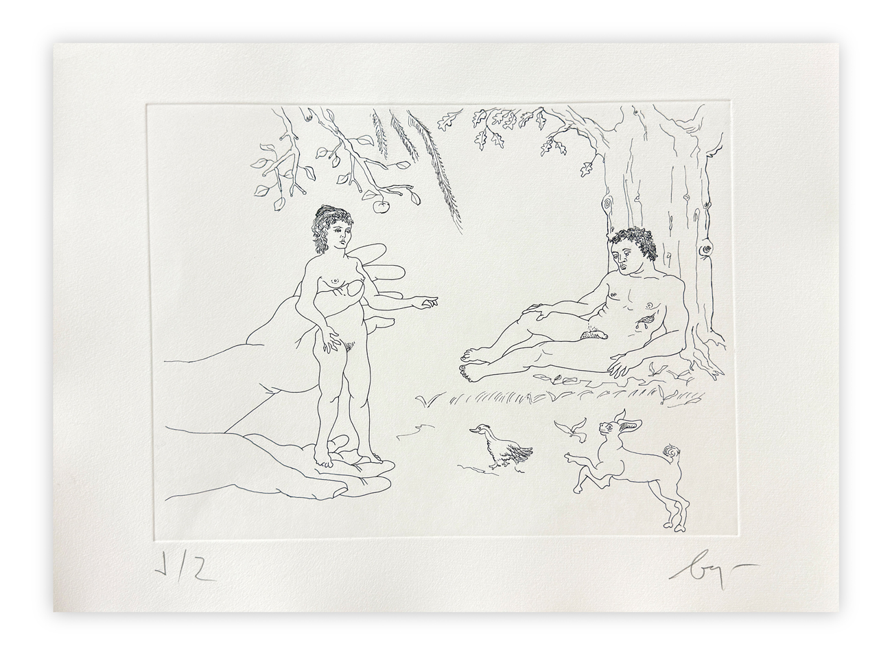 ENRICO BAJ (1927-2003) - Paradiso Perduto: apparizione di Eva, 1986