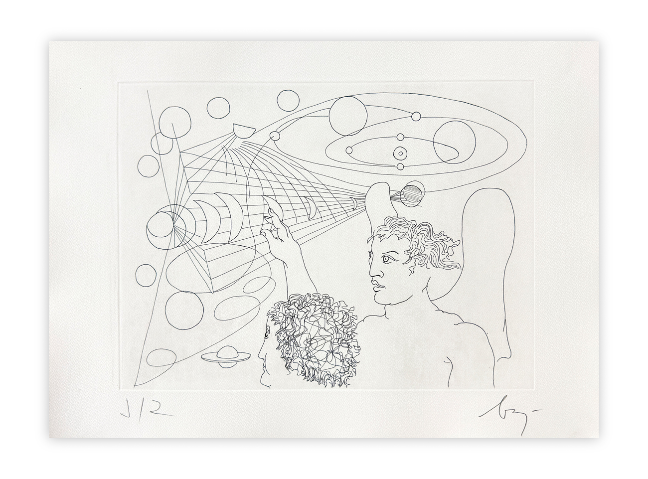 ENRICO BAJ (1927-2003) - Paradiso Perduto: il movimento dei pianeti, 1986