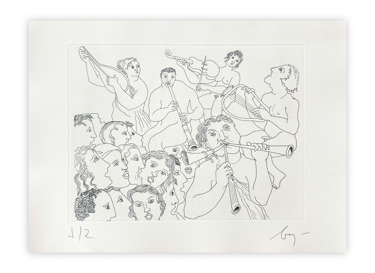 ENRICO BAJ (1927-2003) - Paradiso Perduto: Alleluja, 1986