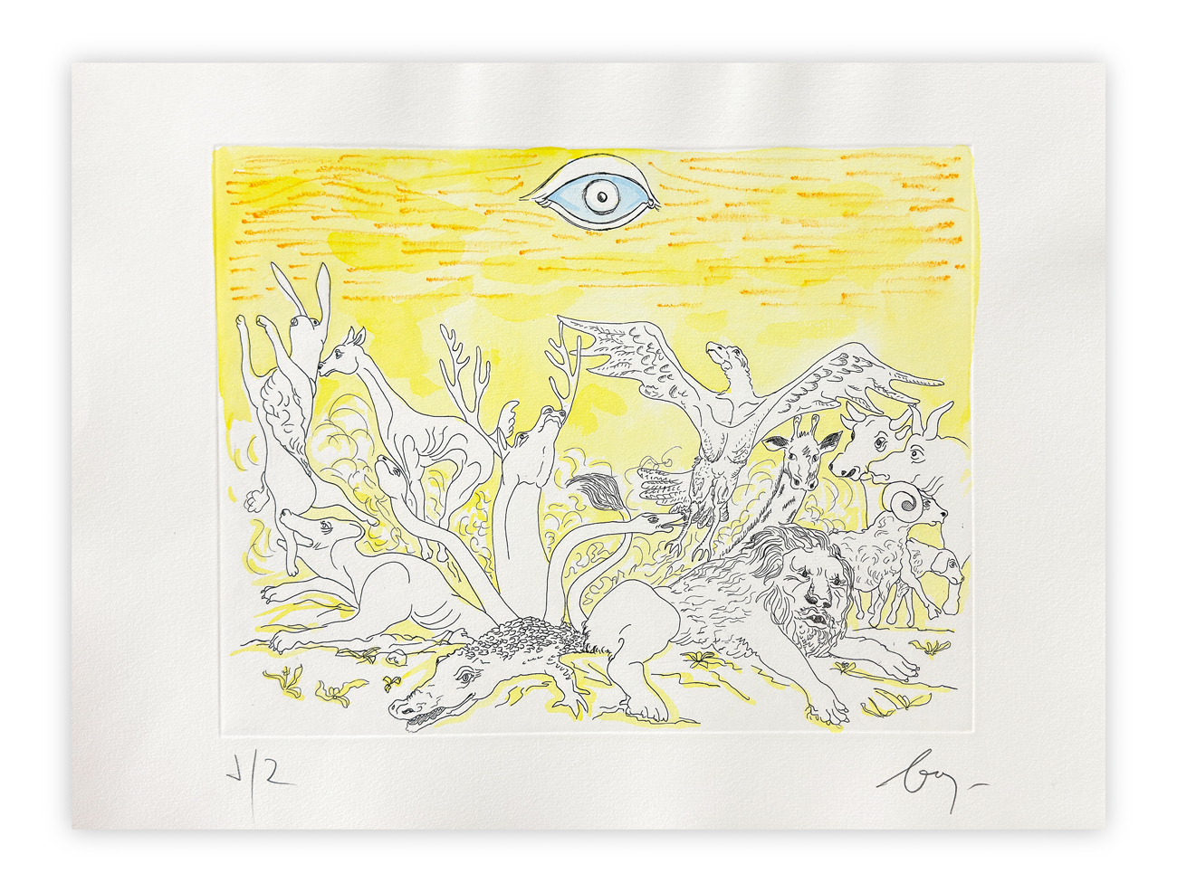 ENRICO BAJ (1927-2003) - Paradiso Perduto: come le fiere emersero, 1986